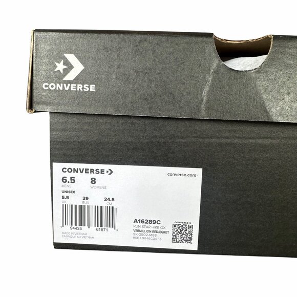 ❤️Converse Run Star Hike Platform Color Pop Leather 6.5 Men Shoes Orange A16289C - Picture 8 of 9